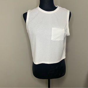 LIVI By Olivia Rae white tank top Large Crop top style